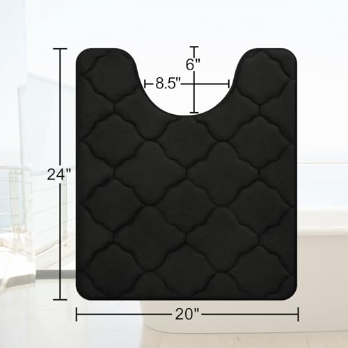 OLANLY Memory Foam Toilet Rugs view 2