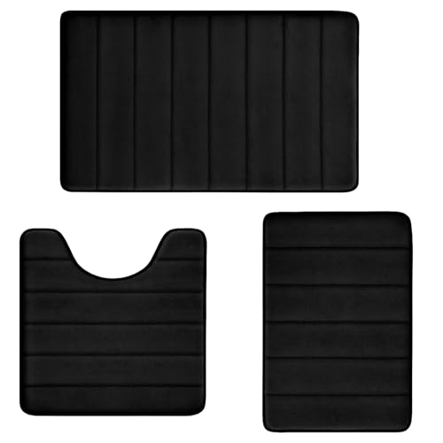 Bathroom Rugs Set Memory Foam
