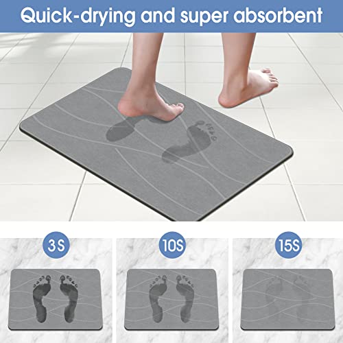 Veeloim Stone Bath Mat Diatomaceous view 3