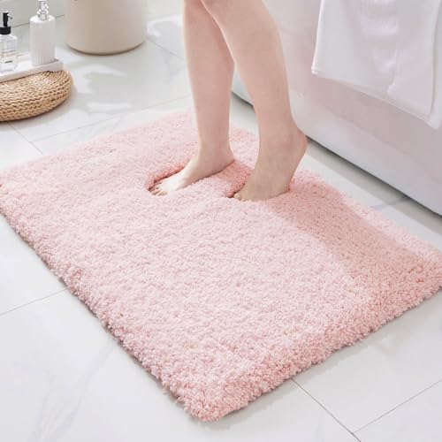 ILANGO Pink Bathroom Rugs 24"