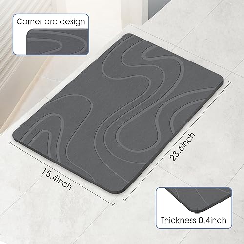 Veeloim Stone Bath Mat Diatomaceous view 2
