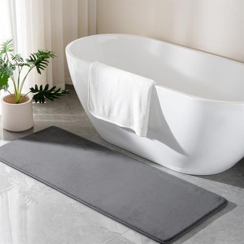 Grey Memory Foam Bath Mat