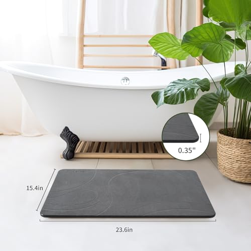 XMarrat Stone Bath Mat Diatomaceous view 2