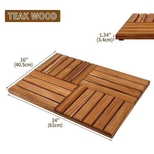 Utoplike Teak Wood Bath Mat view 4