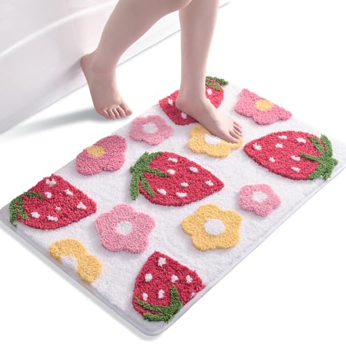 Anybar Cute Strawberry Bath Mat