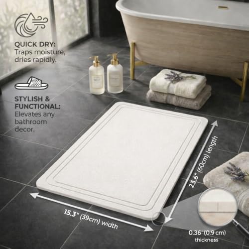 Pebble Nest Stone Bath Mat view 2