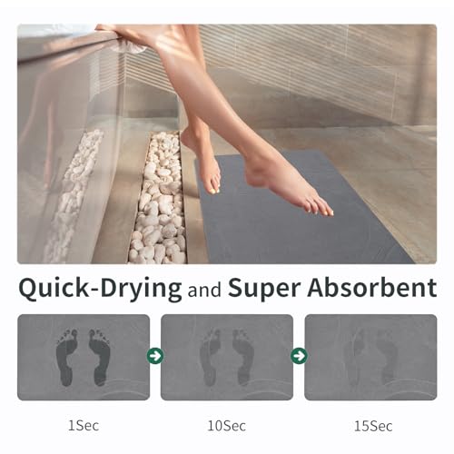 XMarrat Stone Bath Mat Diatomaceous view 3