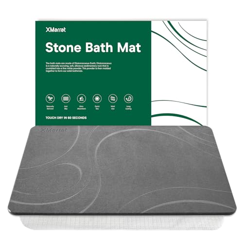 XMarrat Stone Bath Mat Diatomaceous