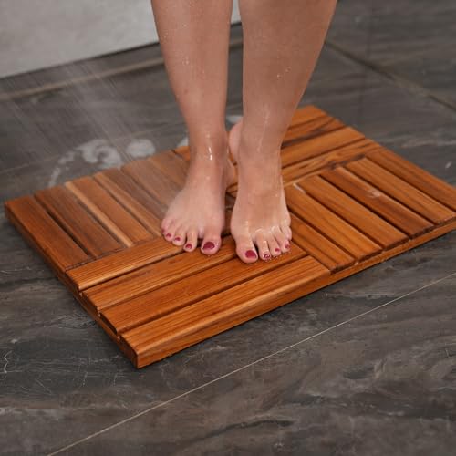 Utoplike Teak Wood Bath Mat view 3