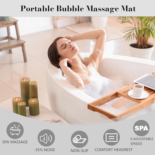 Giztud Bubble Bath Mat with view 2