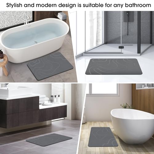 ZIKIBL Stone Bath Mat Diatomaceous view 5