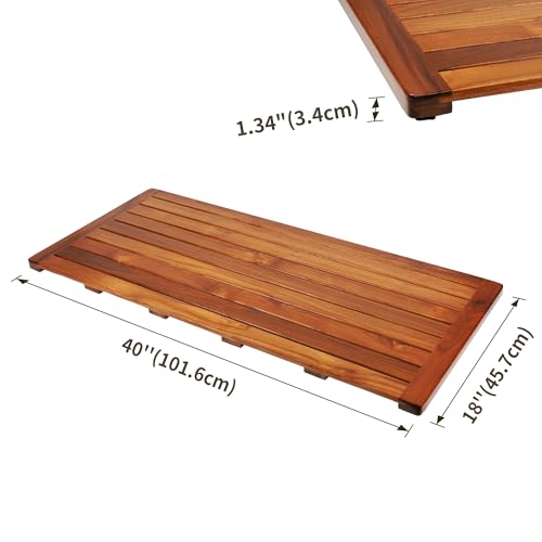 Utoplike Teak Bath Mat Shower view 3