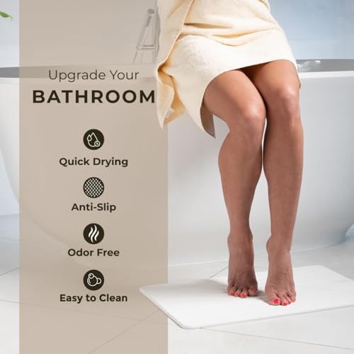 TOSORO Stone Bath Mat Diatomaceous view 2