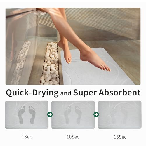 XMarrat Large Stone Bath Mat view 3