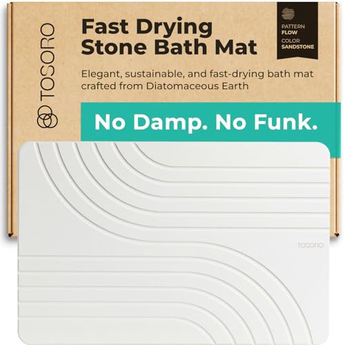 TOSORO Stone Bath Mat Diatomaceous