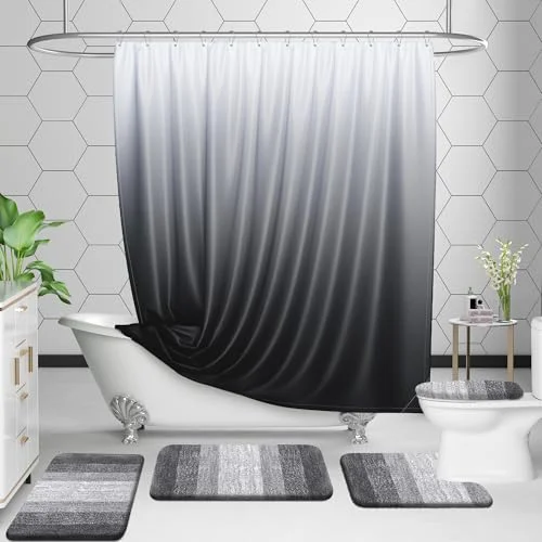 OLANLY Luxury Toilet Rugs U-Shaped view 4