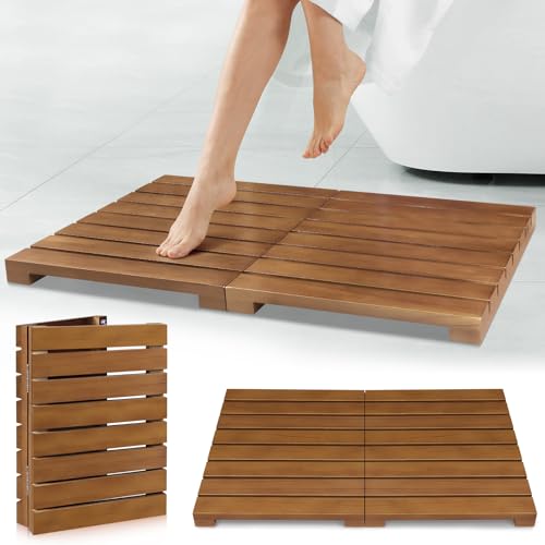 Teak Shower Mat - Foldable
