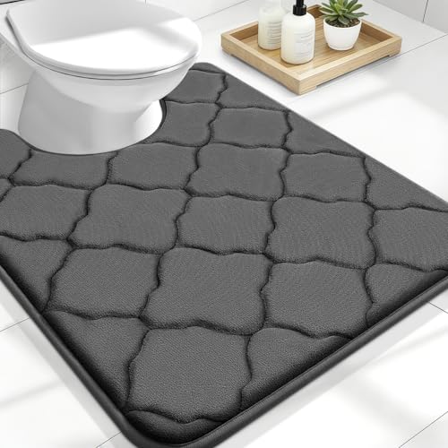 OLANLY Memory Foam Toilet Rugs