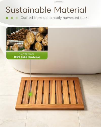 Teak Shower Mat 24 x view 2