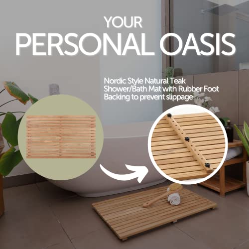 Nordic Style Premium Teak Shower view 3