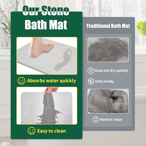 XMarrat Large Stone Bath Mat view 5