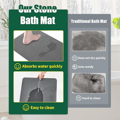 XMarrat Stone Bath Mat Diatomaceous view 4