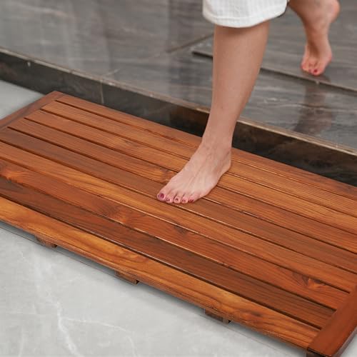 Utoplike Teak Bath Mat Shower view 2