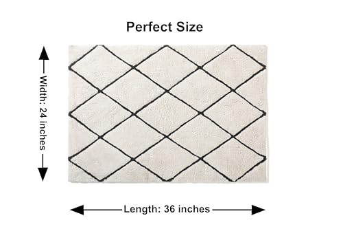 Organic Cotton Diamonds Bathroom Rug view 2