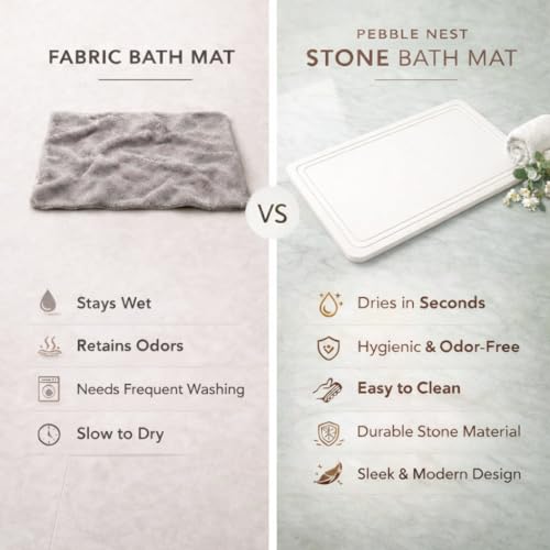 Pebble Nest Stone Bath Mat view 4