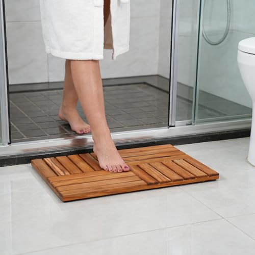 Utoplike Teak Wood Bath Mat view 2