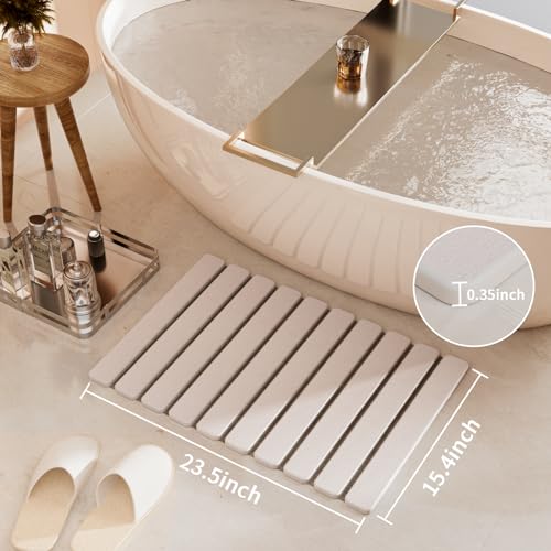 Foldable Stone Bath Mat Diatomaceous view 3