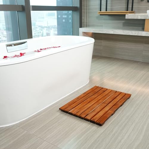 VaeFae Teak Shower Mat Non-Slip view 5