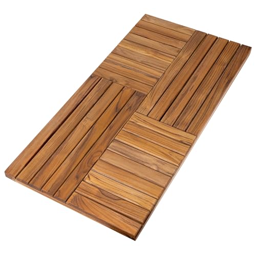Utoplike Teak Wood Bath Mat