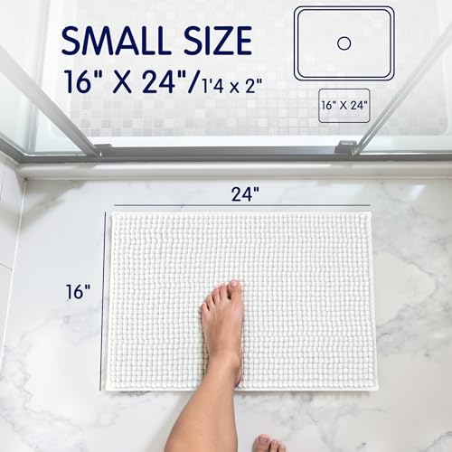 SUBRTEX Bathroom Rugs Chenille Bath view 3