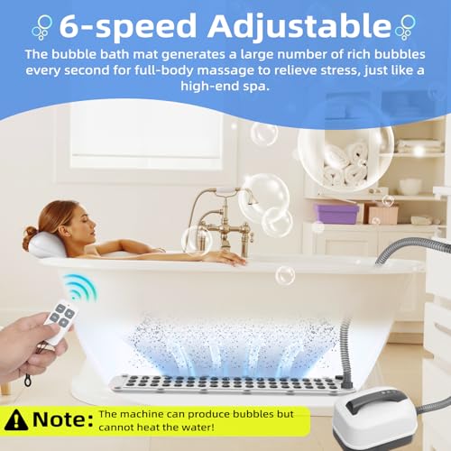 Iridesc Bubble Bath Mat Tub view 3