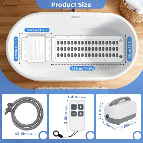 Iridesc Bubble Bath Mat Tub view 2