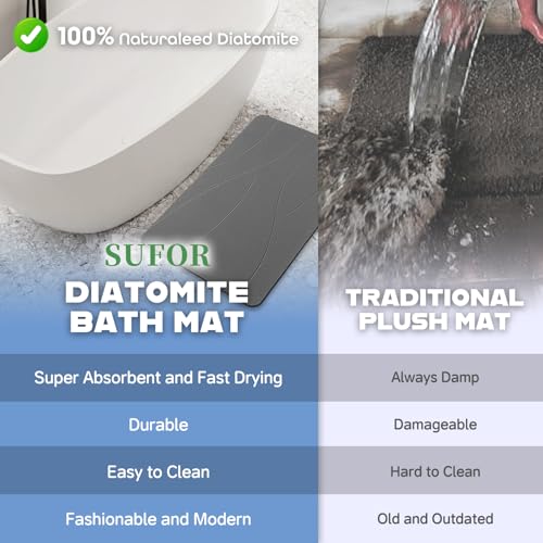 32"x20" Stone Bath Mat Diatomaceous view 3