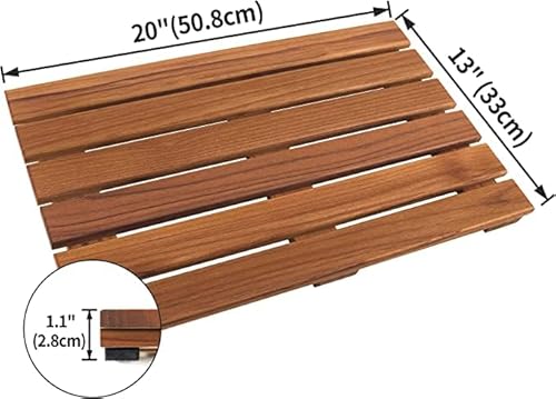 VaeFae Teak Shower Mat Non-Slip view 3