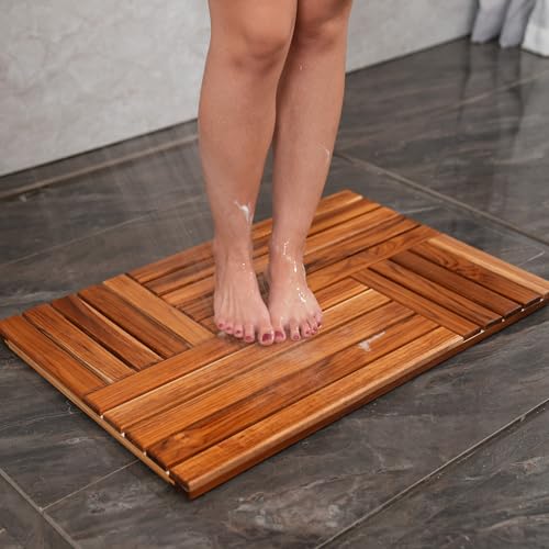 Utoplike Teak Wood Bath Mat view 2