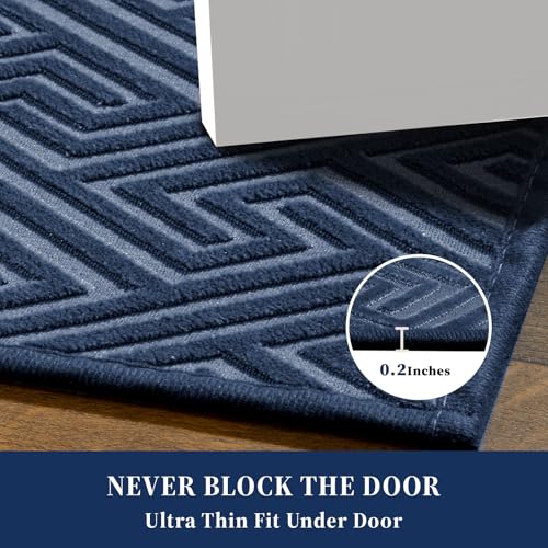 YIHOUSE Navy Blue Bathroom Rugs view 5
