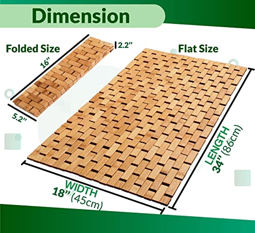 Bamboo Bath Mat 34x18 view 5