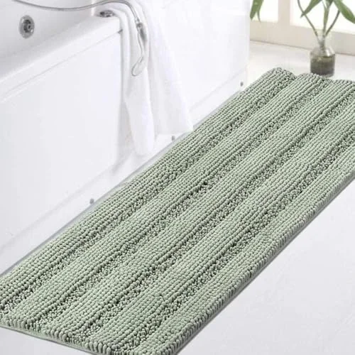 Turquoize Sage Green Bathroom Runner view 2