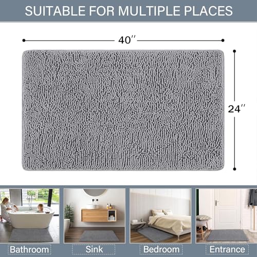 LOCHAS Luxury Bathroom Rug Shaggy view 2