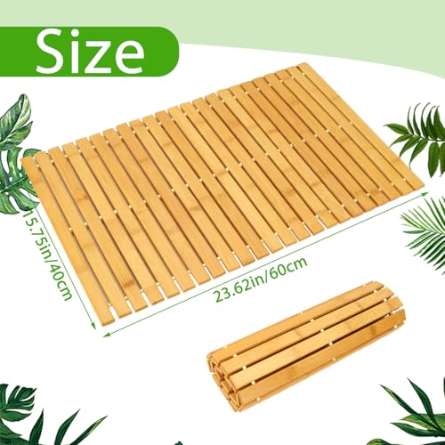 QTLCOHD 2 Pcs Bamboo Bath view 2
