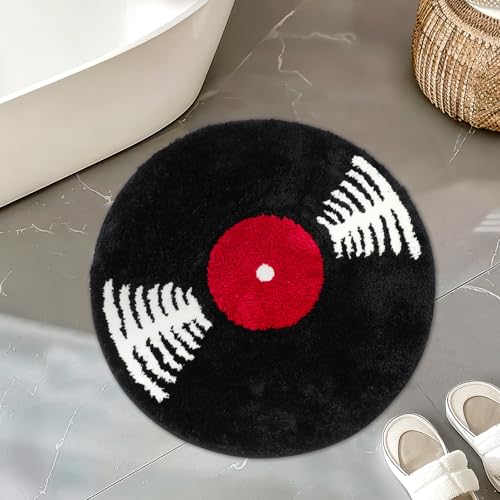 Vinyl Record Bath Mat Music