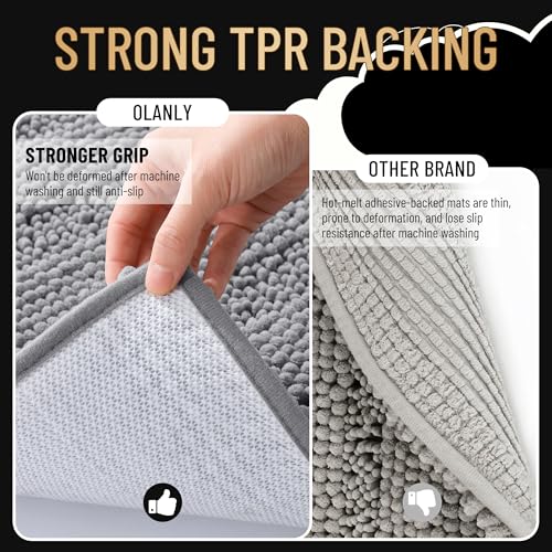 OLANLY Thick Bathroom Rugs 30x20 view 4