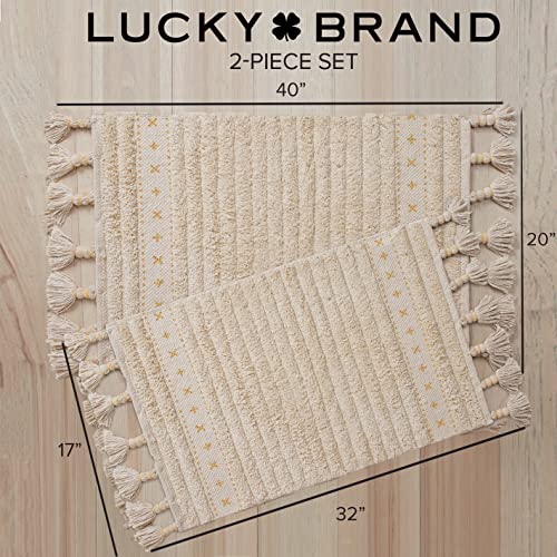 Lucky Brand Cotton Fringe Bath Rug 2-Piece Set view 2