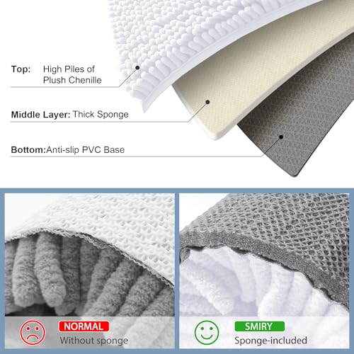 Smiry Luxury Chenille Bathroom Rugs view 5
