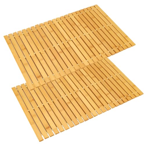QTLCOHD 2 Pcs Bamboo Bath