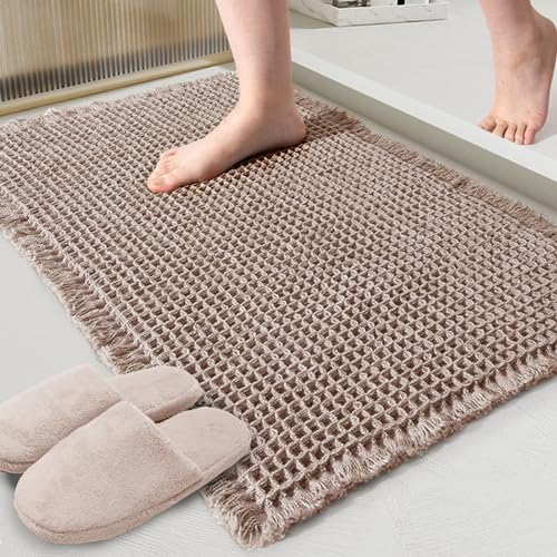 ZALL Tan Waffle Bath Mat